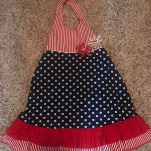 Bonnie Jean patriotic halter dress 4